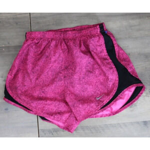 Nike Womens Size XS Dri Fit Running Shorts Hot Pink Black